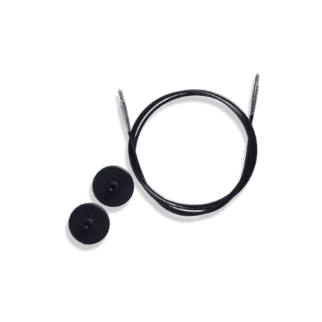 Vajer / kabel varumärke KnitPro Black silver kabel