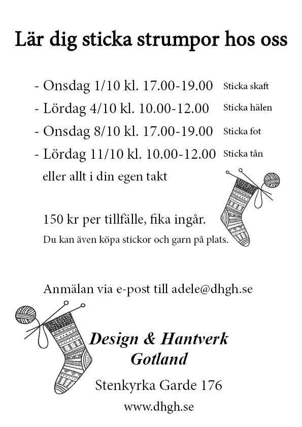 våra kurser sticka strumpor
